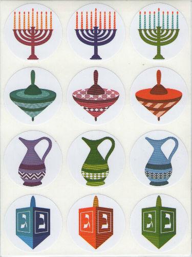 Chanukah Stickers 1 1/2" 10 Sheets (closeout)