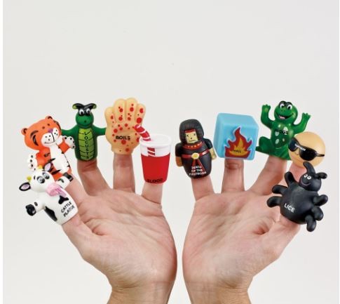 Ten Plague Vinyl Finger Puppets 1/set