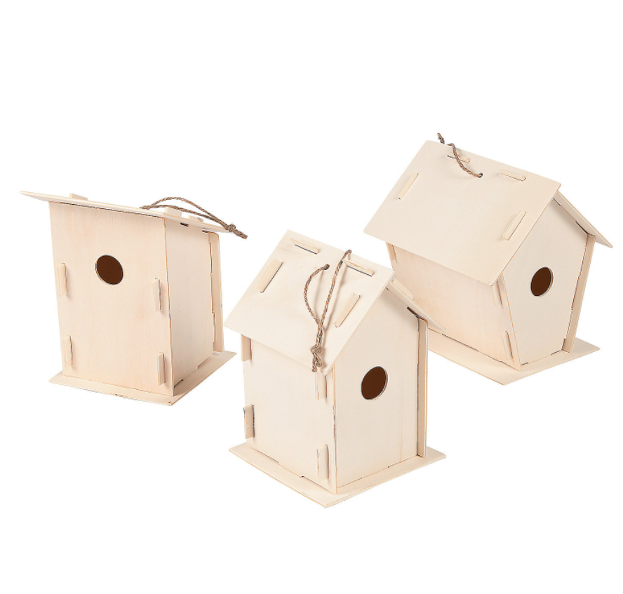 DIY Unfinished Wood Birdhouses - Makes 12