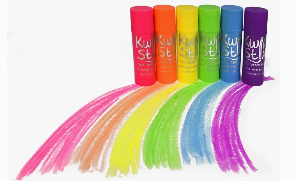 Jumbo Kwikstix Tempera Paint - 6 Pc Neon Colors