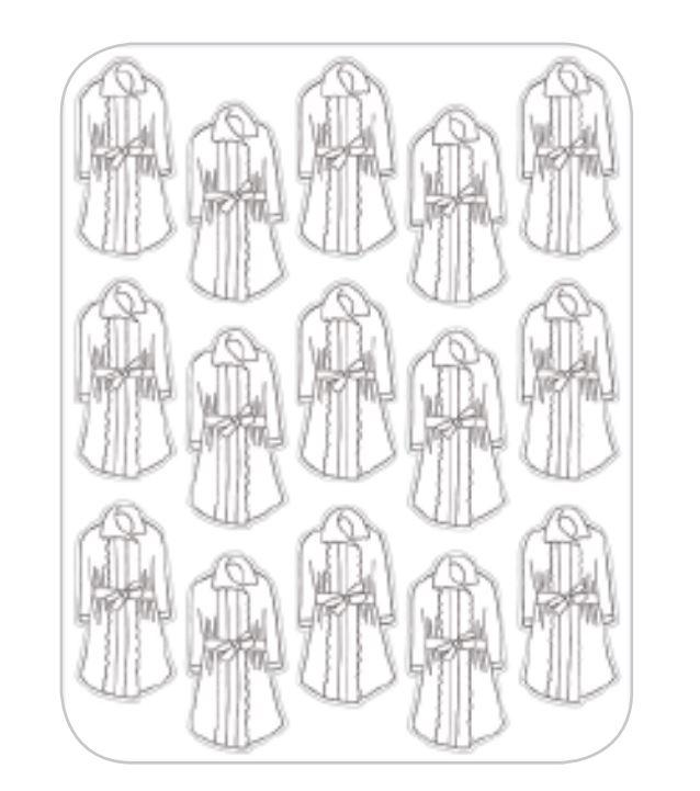 Kittel Stickers 1 1/2" x 3/4" 6 Sheets (discontinued)