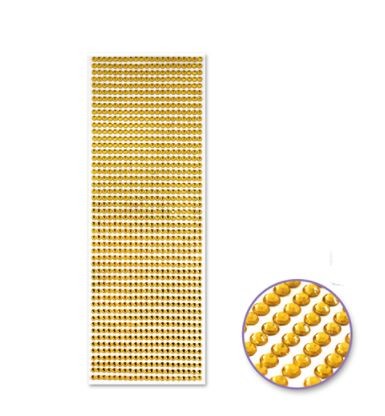 Adhesive Rhinestone Gold 4mm 1029/pk (Closeout)