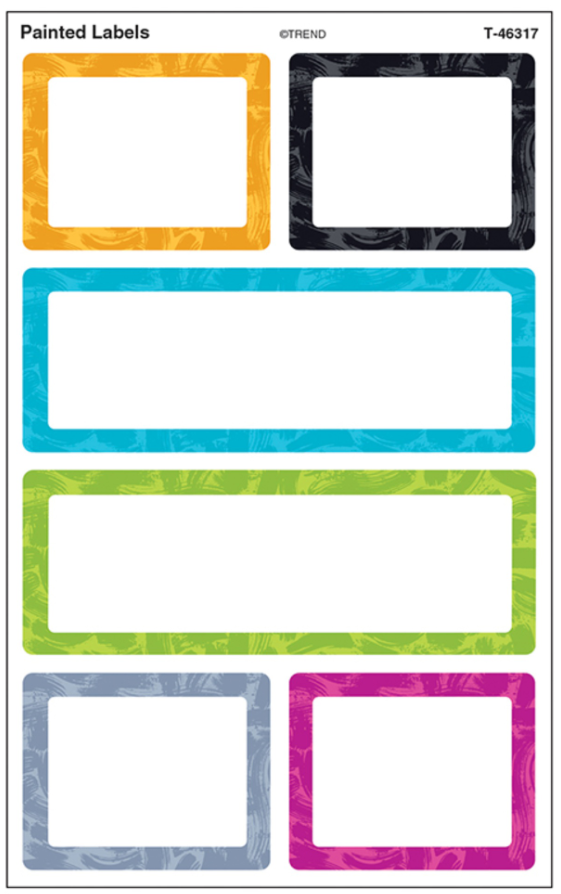 Large Painted Label Stickers 48/pk (8 Sheets)