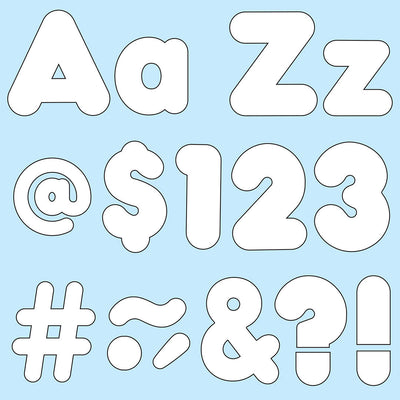 White 4-Inch Casual Uppercase/Lowercase Combo Pack Ready Letters