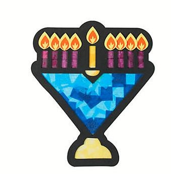 Menorah Tissue Paper Craft Kit 12/pk (Discontinued)