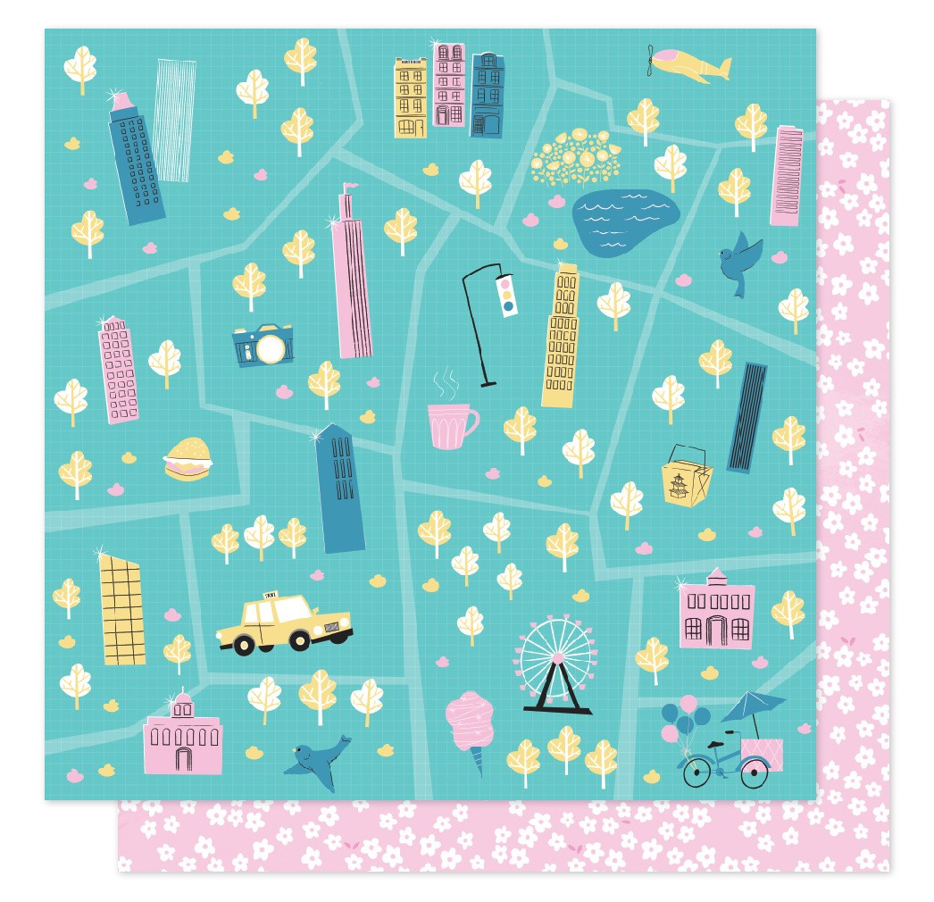 Patterned Paper - Sparkle City- 12 X 12 - Tour Guide