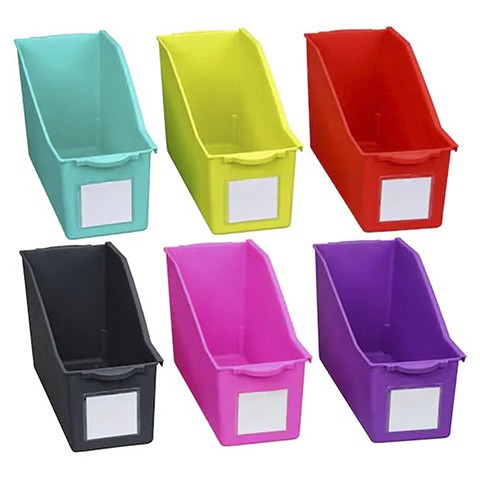 Classroom Book Bins 3.5" x 10 1/2" x 7 1/4" 6/pk