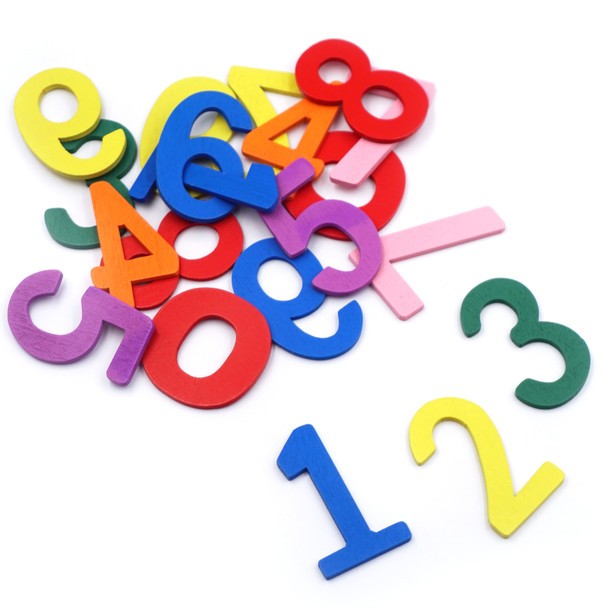 Wood Number Cutouts Assorted 20pcs