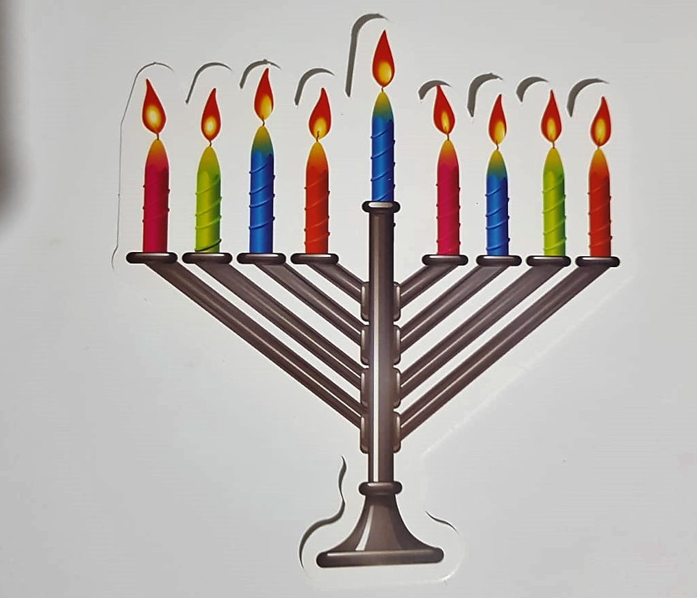 Large Menorah Cutout 5" 20/pk (Discontinued)