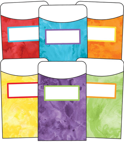 Celebrate Learning Library Pockets-Assorted Colors-36 Pockets