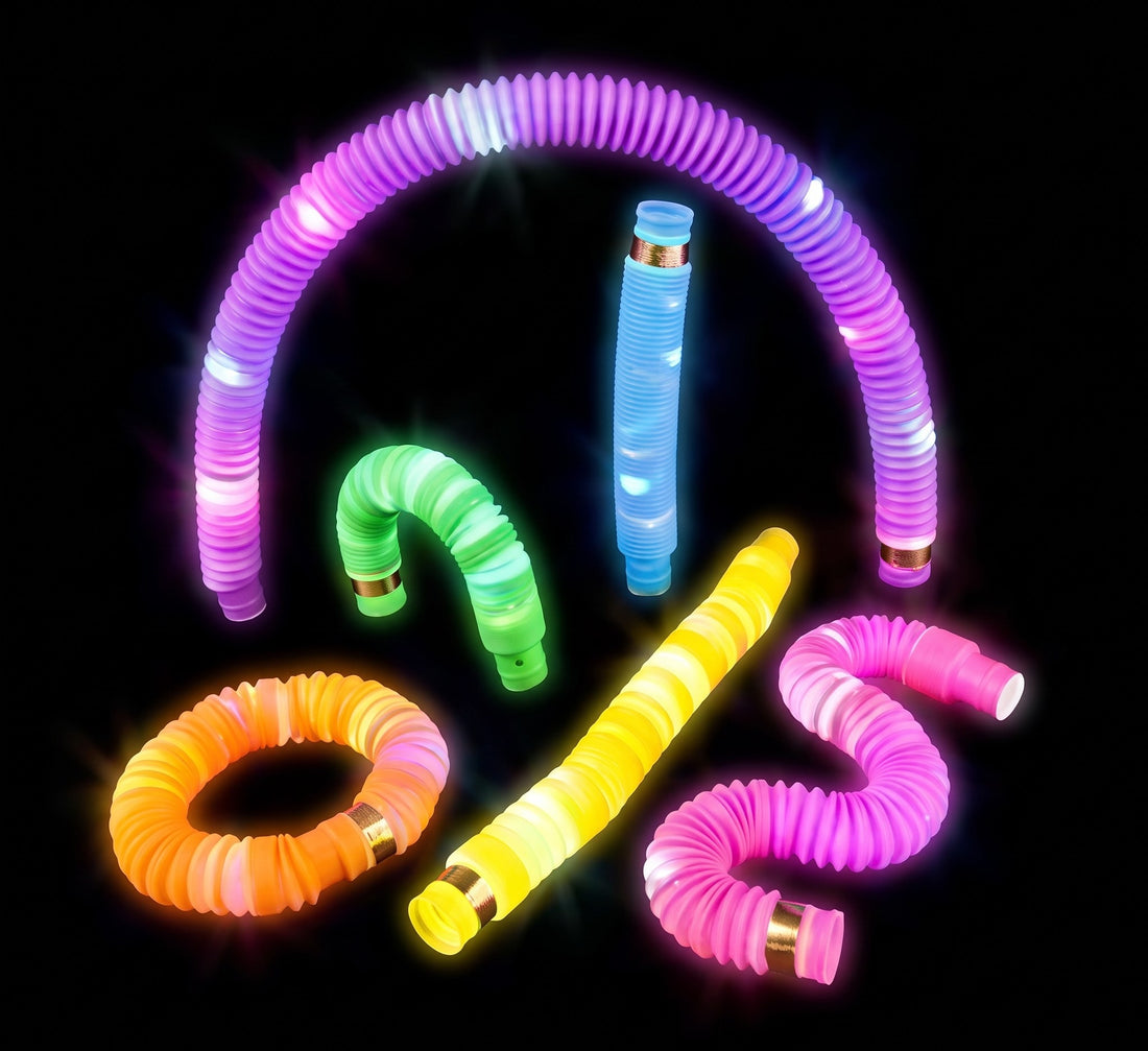 Light Up Fidget Tube 8" 12/pk