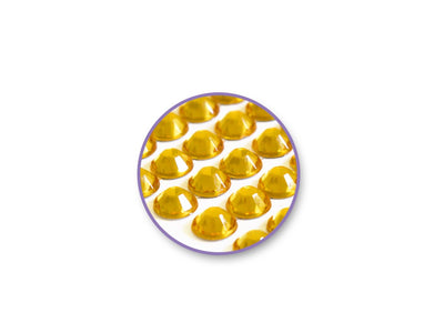 Adhesive Rhinestone Gold 8mm 120/pk