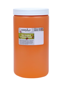 Washable Finger Paint, Quart, Orange