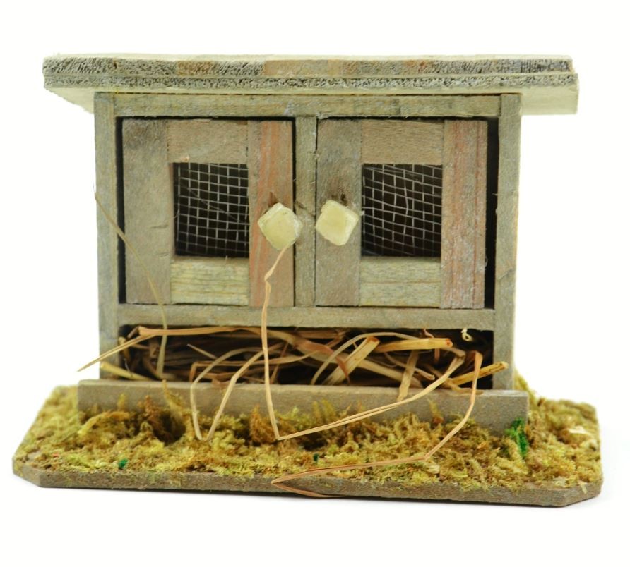 Mini Garden Bunny Hut 4"x2"x2.75 Miniature