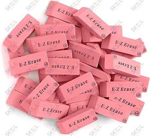 Pencil Erasers, Pink Eraser, 24 Pack, Rubber Erasers for Drawing