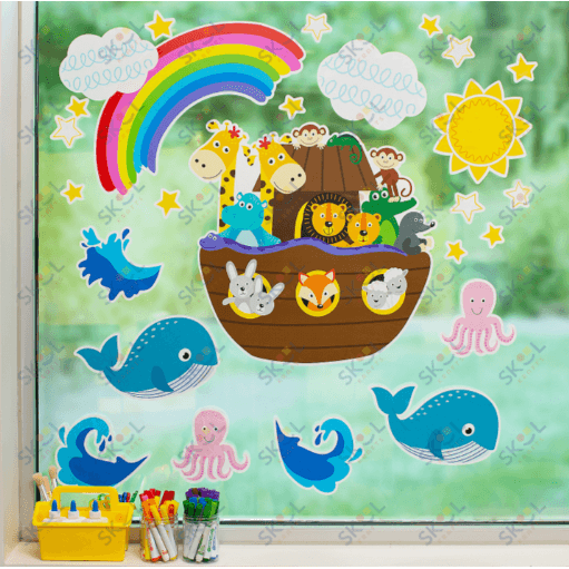 Noah's Ark Window Clings