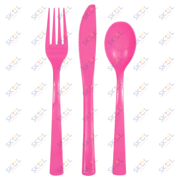 Cutlery Assortment 48/pk (Hot Pink)