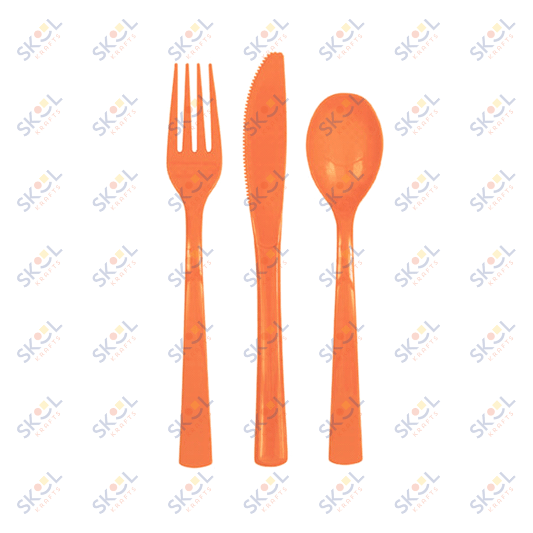Cutlery Assortment 48/pk (Orange)