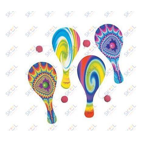 Tie-Dye Paddle Ball Games 12/pk