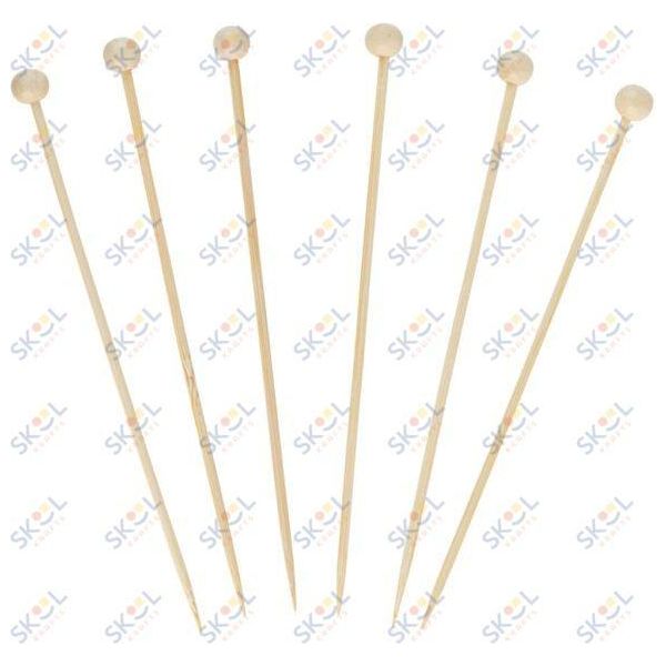 Bamboo Ball Picks 6 inches 100/pk
