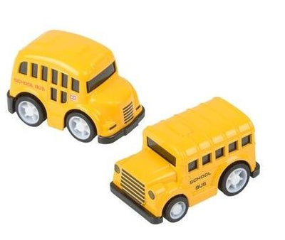 Mini Pull Back School Bus 2" 24/pk