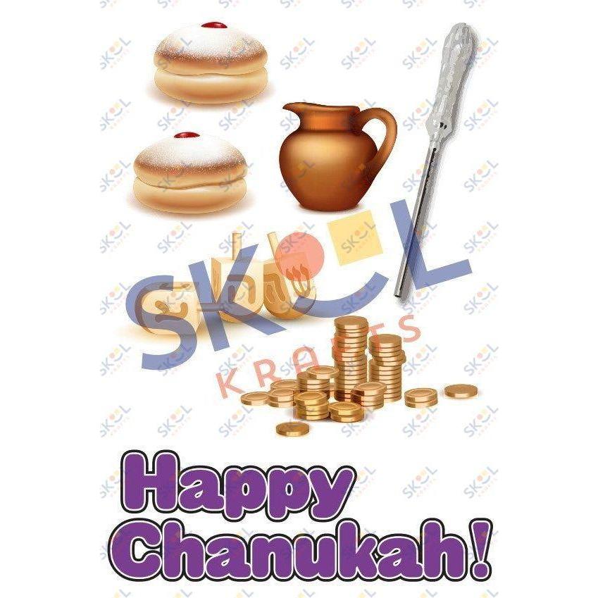 Chanukah Assortment Bulletin Board Set English Laminated (Not Die Cut)