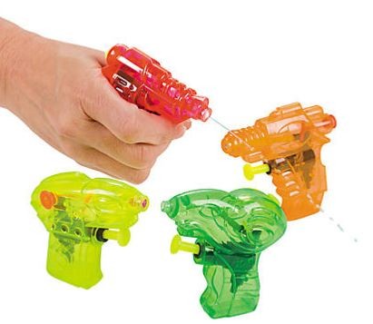 Plastic Water Gun Assortment 3 1/2" 12/pk