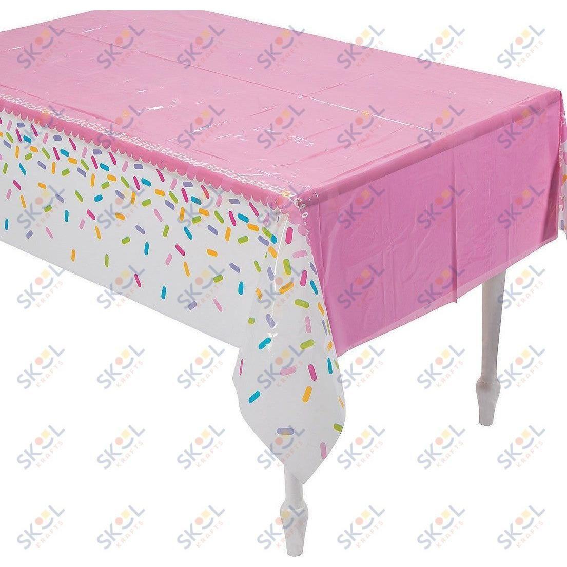 Cupcake Sprinkles Plastic Tablecloth 54" x 108" - 1 Pc.