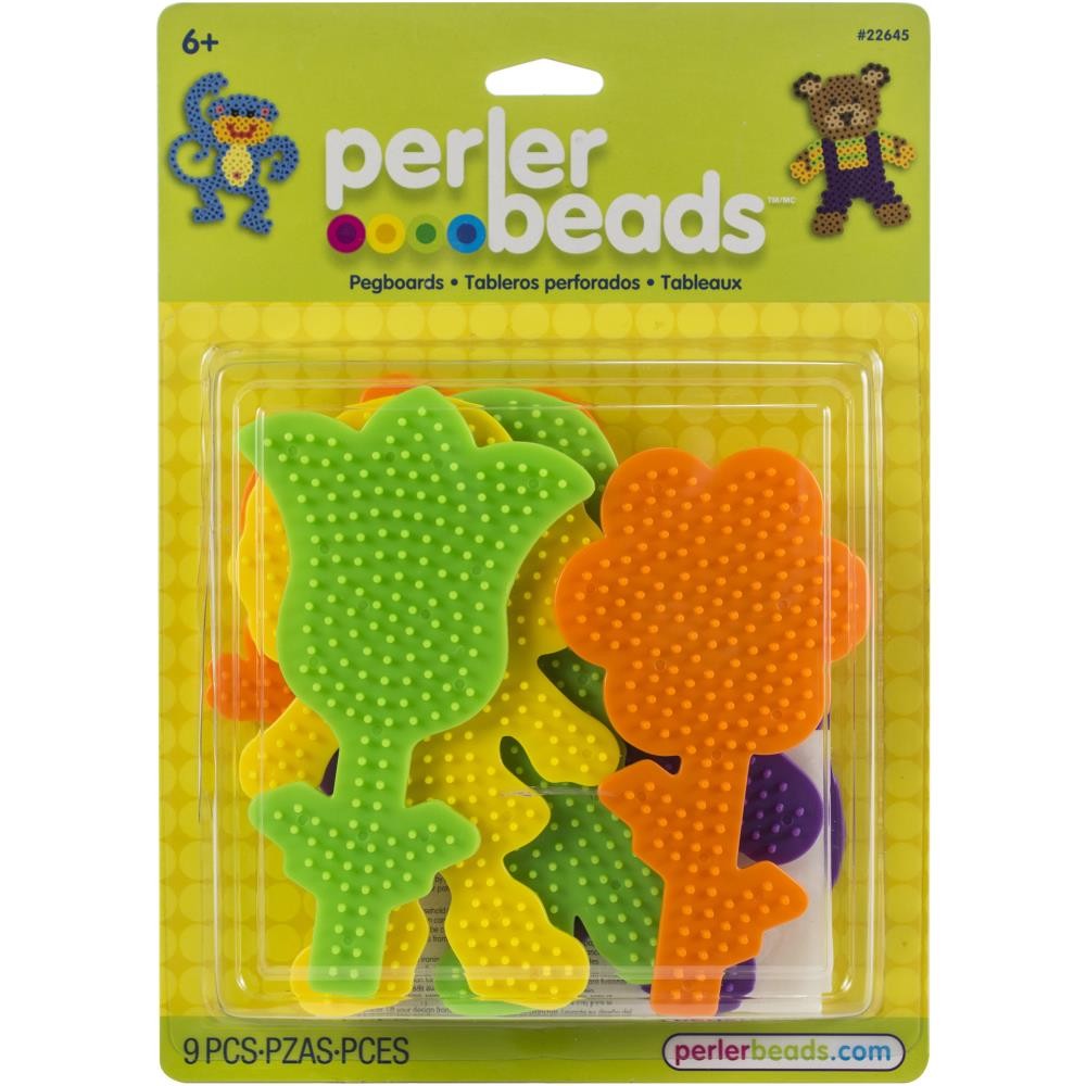 Perler Small + Large Basic Shapes Clear Pegboards for Fuse Beads