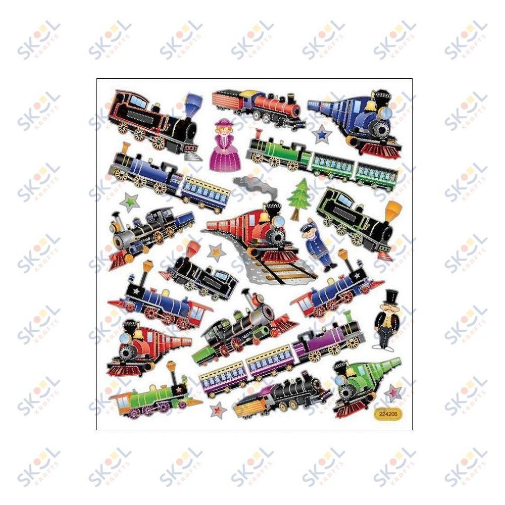 Train Scrapbook Stickers