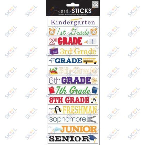 Chipboard Grade Stickers