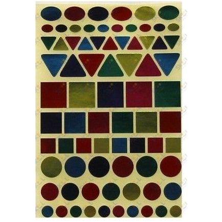 Small Metallic Geometrical Shape Stickers 10 sheets