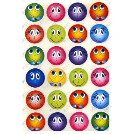 Smileys Stickers 1" 10 Sheets