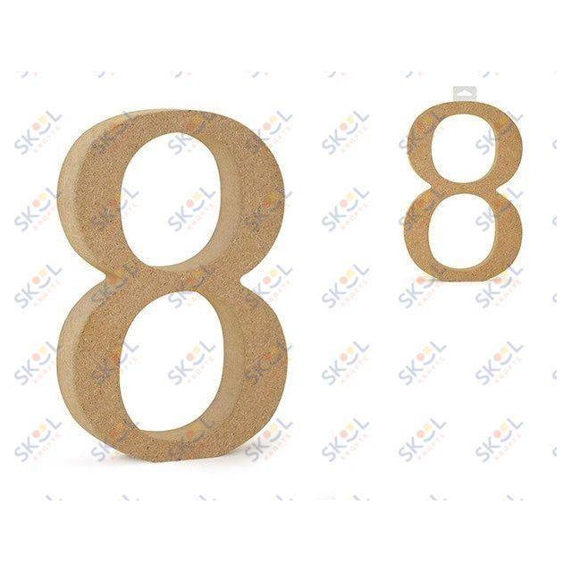 Wood Number "8" 6"