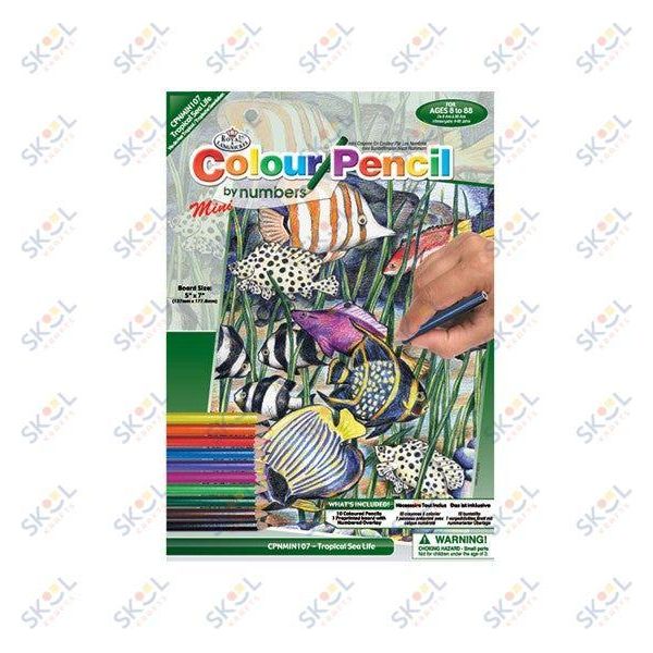 Tropical Sea Life Mini Color Pencil by Number