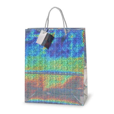 Hologram Gift Bag - Silver - Lrg. 10.375 X 12.75"