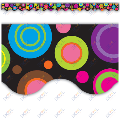 Colorful Circles Scalloped Trim 2 3/16'' x 35'' 12/pk