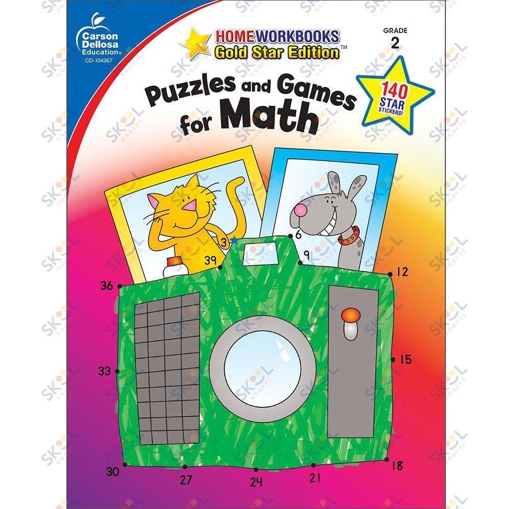 Puzzles and Games for Math Activity Book-Grade 2