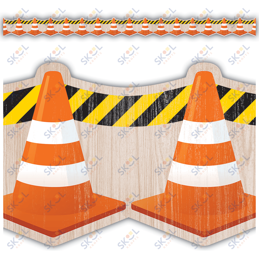 Under Construction Cones Border 2 3/4'' x 35'' 12/pk