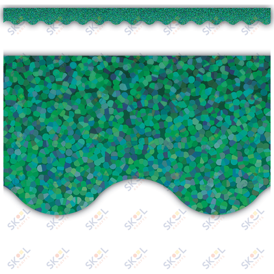 Silver Sparkle Straight Border 3” x 35” 12/pk