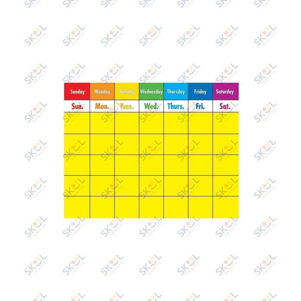 Write-on/Wipe-off Colorful Calendar Chart (Closeout)