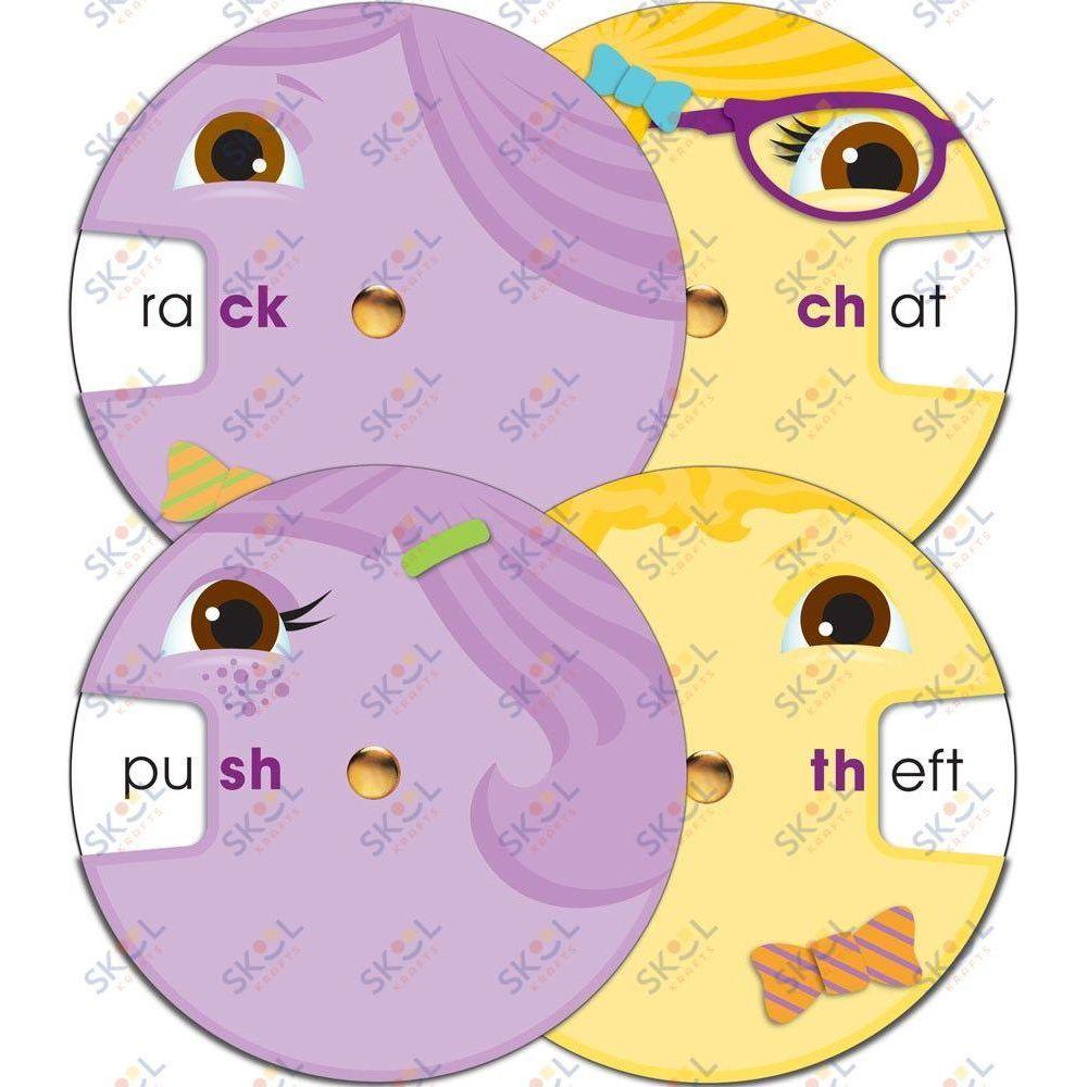 Word Wheels Digraphs Curriculum Cut-Outs