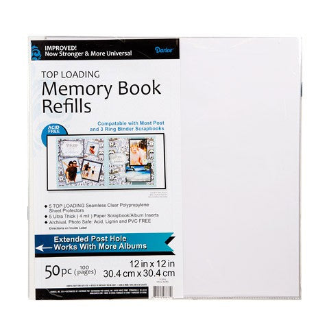Memory Book Refill Pages - 12x12 Inches - 50/pcs. – Skool Krafts