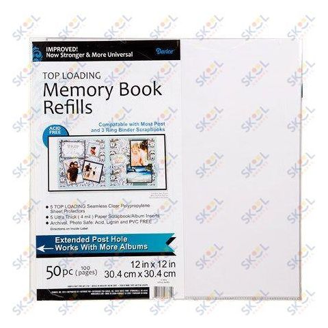 Memory Book Refill Pages - 12x12 Inches - 50/pcs.