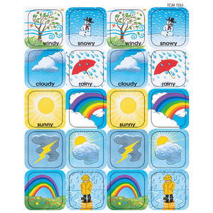 Weather Stickers 1" 120/pk