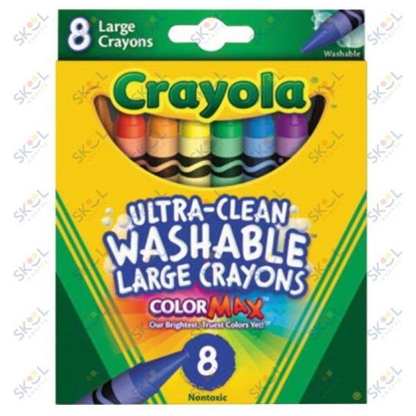 Crayola Washable Large Crayons 8/pk
