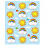 Suns & Rainbows Shape Stickers 6/sheets