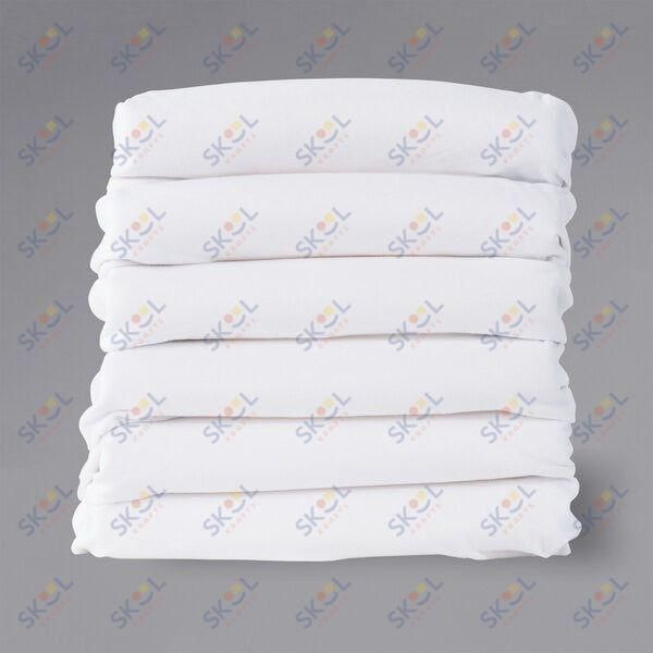 White Cotton Crib Sheet (38" x 24" x 4") 6/pk