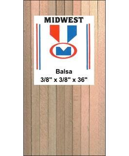 Balsa Wood 3/8" x 3/8" x 36"