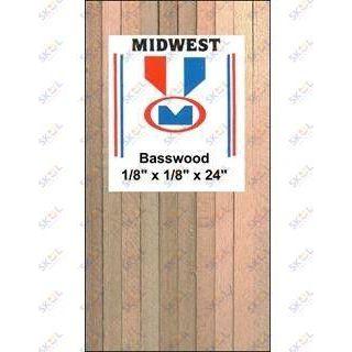 Basswood 1/8" x 1/8" x 24"